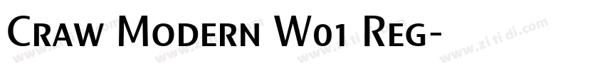 Craw Modern W01 Reg字体转换